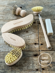 baileys home bristle brushes. natural fibres and sustainable beech handles.